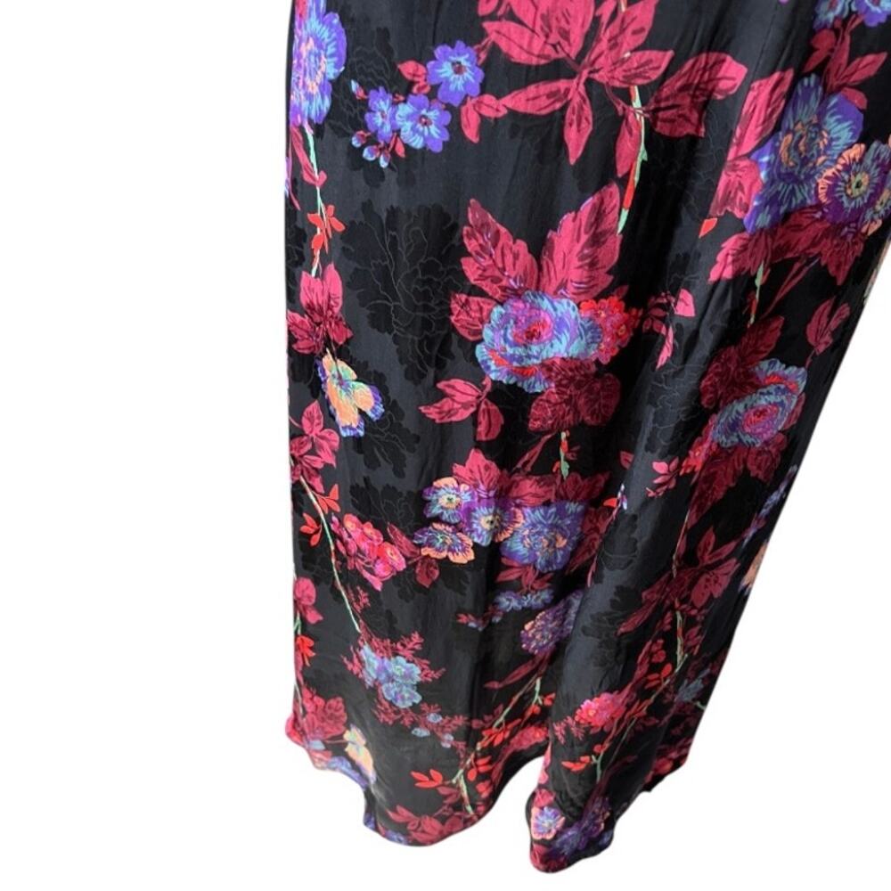 Reiss Leni black floral midi dress wedding feminine flutter sleeve formal - Picture 8 of 14